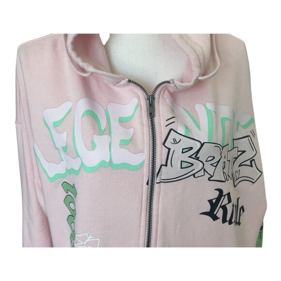 BRATZ full zip Y2K Hoodie Pink Size XL - Picture 3 of 7
